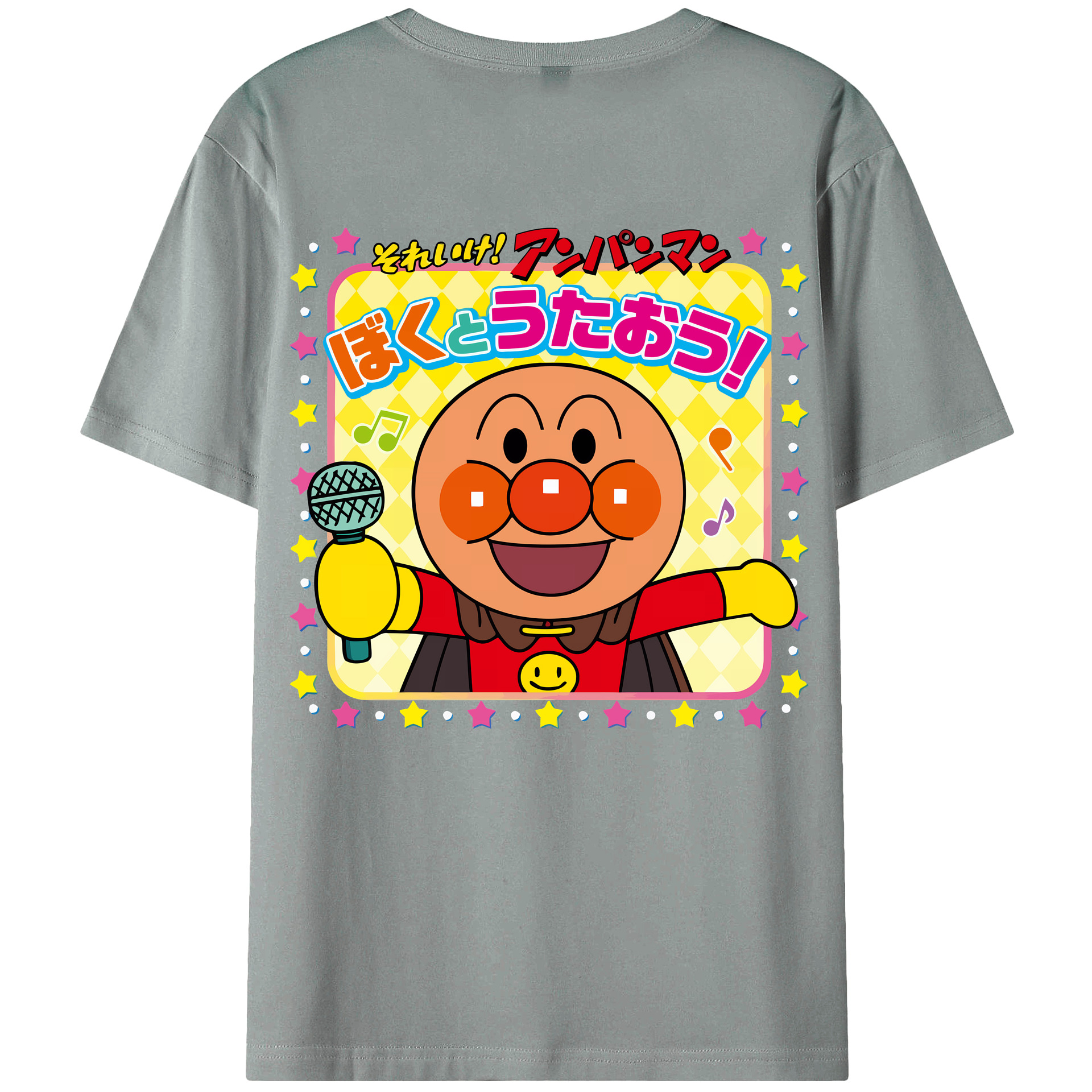 （画像用） アンパンマン Anpanman 綿100％ メンズ半袖Tシャツ（バックプリント） 通気性